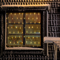 120 LED Lichtnetz Lichtvorhang Beleuchtung Außen/Innen Gartenbeleuchtung Kette