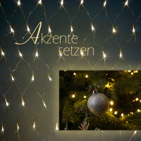 120 LED Lichtnetz Lichtvorhang Beleuchtung Außen/Innen Gartenbeleuchtung Kette