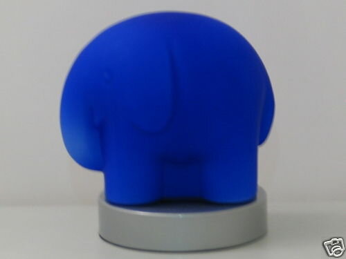Tisch-Deko-Leuchte ELEFANT blau Glaslampe mundgeblasen