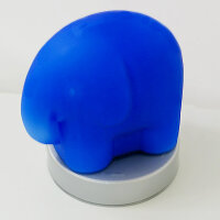 Tisch-Deko-Leuchte ELEFANT blau Glaslampe mundgeblasen