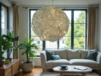 LED + Halogen Pendel-Decken-Luchte ALINA mit Fernbedienung