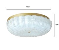 LED Dekenleuchte Isla D: 40cm messing/weiß Lichtfarbe wechselbar