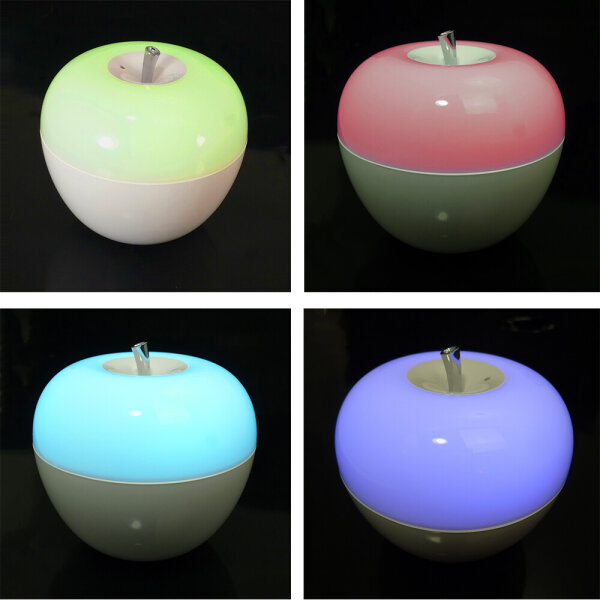 LED Dekoleuchte "Apple" dimmbar Lampe durch Pusten Ein-/Aus Apfel Farbwechsel