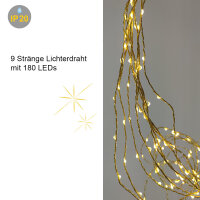 LED Girlande Gold Warmweiß 180 flammig Innen...