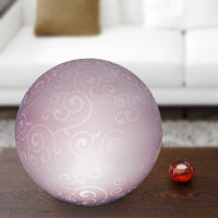 LED Glas Kugelleuchte Ornament 30cm Dekolampe Tischleuchte