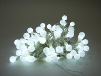 LED Kugel Lichterkette BALL 80 flammig weiß für Innen Dekoration Leuchte Lampe