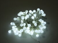 LED Kugel Lichterkette BALL 80 flammig weiß für Innen Dekoration Leuchte Lampe