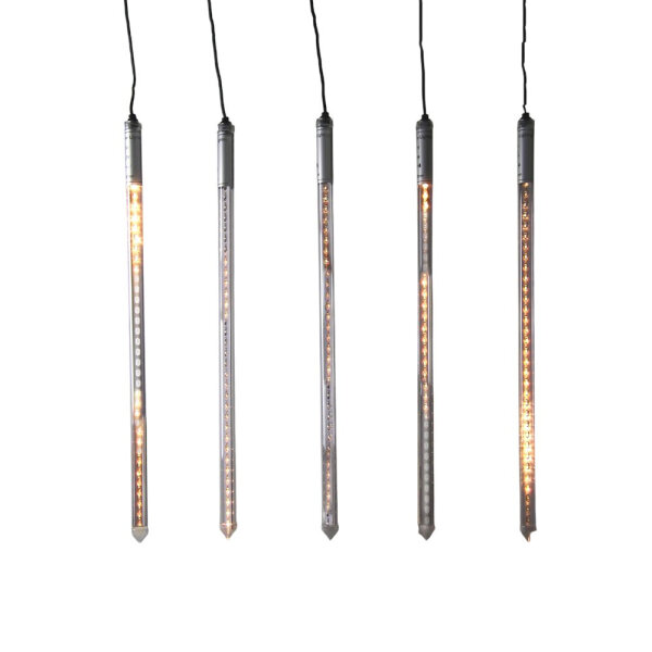LED Lauflicht Stick Aussen-Garten-Party-Leuchte Deko-Weihnachts-Beleuchtung 5 Stick je 60cm