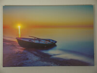 LED Leinwandbild 3D Wandbild m. Beleuchtung Bild 40x60cm Wanddekoration LED-Bild Boot