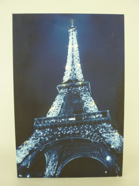 LED Leinwandbild Eiffelturm Wandbild Paris Bild Wanddekoration LED-Bild Objekt