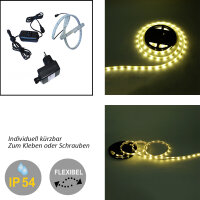 LED Lichtband warmweiß Strips Leiste Außen-Innen-Deko-Leuchte 2 Meter