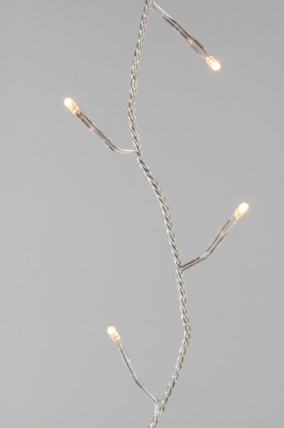 LED Lichterkette 48 flammig Batterie betrieben Deko für außen und Innen warmweiß
