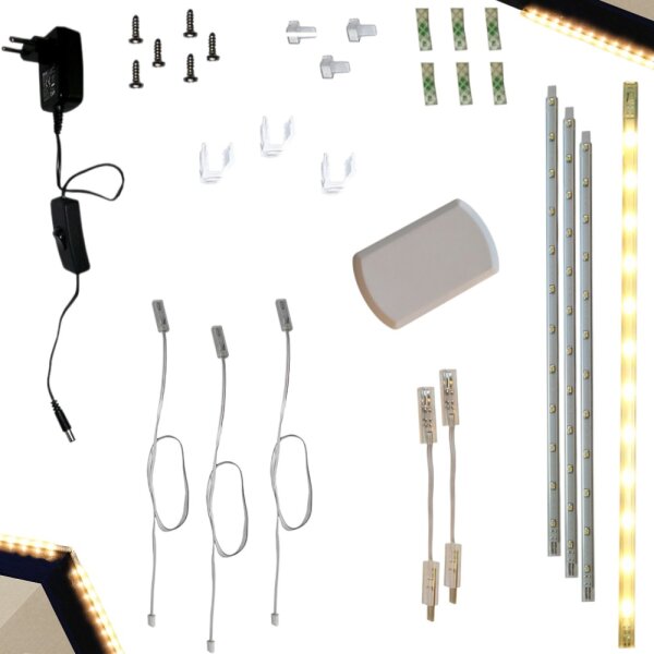 LED Lichtleiste 3 LED Stick  warmweiss Unterbauleuchte