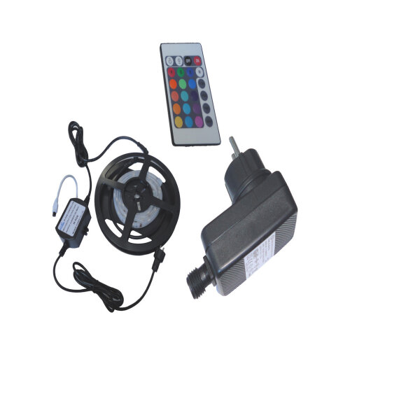LED RGB Lichtband Strip Flex Band Außenleuchte mit Fernbedienung, Dekoleuchte 1Meter