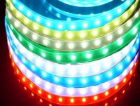 LED RGB Lichtband Strip Flex Band Außenleuchte mit Fernbedienung, Dekoleuchte 1Meter