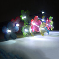 LED Solar Stick "Flower bunt" 18 flg, Garten Wegeleuchte, Dekorationsbeleuchtung