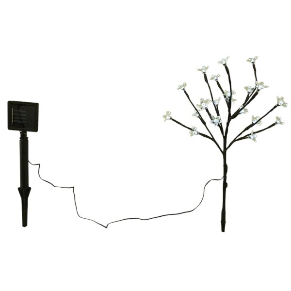 LED Solar Stick Flower klar 20 flg. Gartenbeleuchtung Blütenstrauch Solarleuchte
