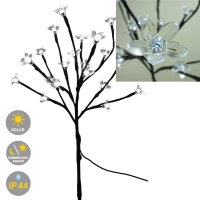 LED Solar Stick Flower klar 20 flg. Gartenbeleuchtung Blütenstrauch Solarleuchte
