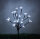 LED Solar Stick Flower klar 20 flg. Gartenbeleuchtung Blütenstrauch Solarleuchte