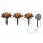 LED Solar-Außen-Gartenstecker FLORA Deko-Wege-Leuchte-Lampe Metall Glaskugel