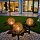 LED Solar-Außen-Gartenstecker FLORA Deko-Wege-Leuchte-Lampe Metall Glaskugel