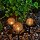 LED Solar-Außen-Gartenstecker FLORA Deko-Wege-Leuchte-Lampe Metall Glaskugel