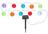 LED Solar-Lampion Lichterkette 10-flg. bunt...