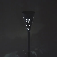 LED Solarleuchte Capri Solarspieß 1-4-12St Metall Dekoration Lampe Garten Balkon Einzeln weiß