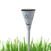 LED Solarleuchte Capri Solarspieß 1-4-12St Metall Dekoration Lampe Garten Balkon Einzeln weiß