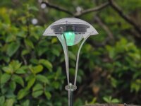 LED Solarleuchte Gitte aus Edelstahl mit Erdspieß LED farbwechselnd Wegeleuchte