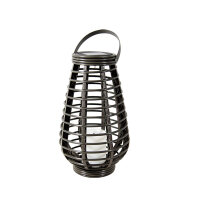 LED Solarleuchte Laterne Riss Gartenleuchte Rattan Optik...