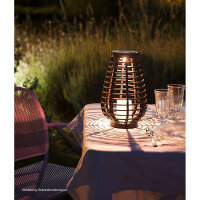 LED Solarleuchte Laterne Riss Gartenleuchte Rattan Optik...