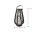 LED Solarleuchte Laterne Riss Gartenleuchte Rattan Optik Solarlampe Dekoleuchte Höhe 30cm