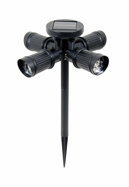LED Solarleuchte Uffe mit 4 Strahlern Garten-Boden-Strahler Solarbeleuchtung