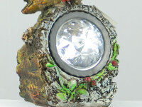 LED Solarleuchten Figur Eule Dekoration, Garten-Deko-Beleuchtung Solarlampe Eule auf Baumstamm