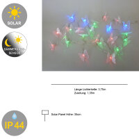 LED Solar-Lichterkette diverse Dekoration-Garten-Beleuchtung Solarleuchte Lampe Schmetterling