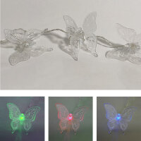 LED Solar-Lichterkette diverse Dekoration-Garten-Beleuchtung Solarleuchte Lampe Schmetterling