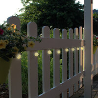 LED Solar-Lichterkette diverse Dekoration-Garten-Beleuchtung Solarleuchte Lampe Pearls