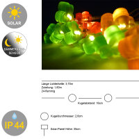 LED Solar-Lichterkette diverse Dekoration-Garten-Beleuchtung Solarleuchte Lampe Blume bunt