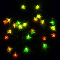LED Solar-Lichterkette diverse Dekoration-Garten-Beleuchtung Solarleuchte Lampe Blume bunt