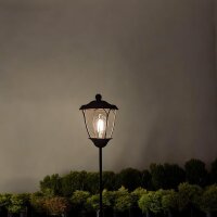LED Solar-Wegeleuchte-Laterne JUNO m. Spieß Garten-Dekorations-Lampe Metall-Glas Einzeln