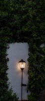LED Solar-Wegeleuchte-Laterne JUNO m. Spieß Garten-Dekorations-Lampe Metall-Glas Einzeln