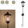 LED Solar-Wegeleuchte-Laterne JUNO m. Spieß Garten-Dekorations-Lampe Metall-Glas Einzeln