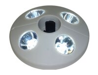 LED Sonnenschirmleuchte weiß D20cm batteriebetrieben 1,5V Schirmlampe Leuchte