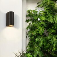 Außen-Wandleuchte Lugano 2-flammig Schwarz