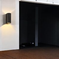 Außen-Wandleuchte Lugano 2-flammig Schwarz