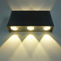 LED Wandleuchte Gera Wandlampe up & down 6W 330lm 3000K Hausbeleuchtung Lampe