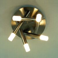 LED-Deckenleuchte DEVIN 5- flammig Deckenstrahler Wand-Decken-Lampe 20 cm- 5 flammig