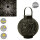 LED-Solarleuchte Laterne Garten-Tisch-Deko-Lampe-Windlicht Metall Stimmungslicht Tunis schwarz 18,5cm