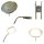 LED-Stehleuchte Livio LED-Deckenfluter mit LED-Leseleuchte nickel Fluter dimmbar